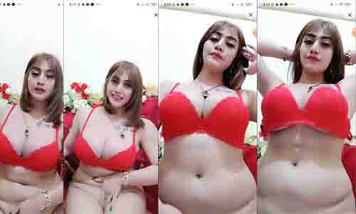 Bokep Tante BH Merah Remas Nenen Susu Gede